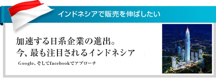インドネシアで販売を伸ばしたい
